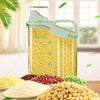 Airtight plastic food storage containers with measuring cup lid, kitchen canisters for rice, grains, beans, and cereals