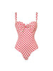 Pink Printed Skirted One-Piece Swimsuit Set