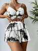 50% OFF | Jolene | Marble print 3-piece bikini set