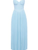 Ocean Blue Pleated Maxi Dress