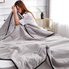 Soft grey quilted bedspread with matching pillowcases – lightweight bedding set for modern bedroom decor