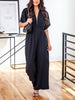 V-Neck Black Jumpsuit