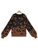 Chic Leopard Round Neck Knit Sweater
