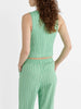 Striped V-Neck Sleeveless Suit Vest Top