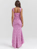 Pinkes Maxikleid Mit Blumenmuster