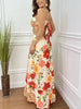 Sexy Hollow Backless Slim Print Dress