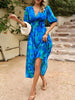 Elegant Printed Midi Dress
