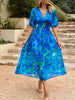Elegant Printed Midi Dress
