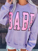 Alphabet Loose Rib Sweatshirt