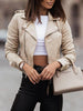 Diagonal Zip Suede Short Jacket