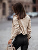 Diagonal Zip Suede Short Jacket