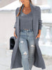 Knit Charcoal Long Knit Cardigan