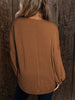 Orange Jacquard Knit Long Sleeve Pullover