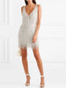 Sexy Fringed V-Neck Slim Mini Dress