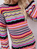 Striped Pullover Mid-Length Sweater