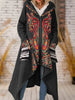 Floral  Open Hooded Knit Blend Shrug Coat