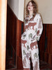 North China Leopard Ice Silk Long-Sleeve Pajama Set