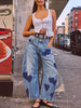 Casual Loose Mid-Rise Straight Jeans