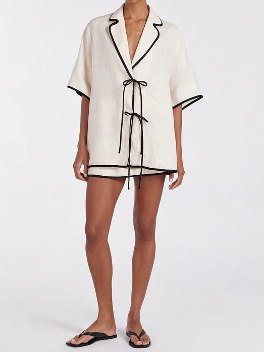 NOIR CREAM Skirt Set