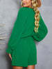 Tied Flounce Sleeve Plunge Front Tie Romper