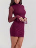 Mulberry Gathered Mini Dress