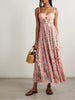 Print Sling Beaded Vacation Dress