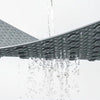Non-slip grey bathtub mat with drainage holes – anti-skid shower floor mat for safe bathroom use