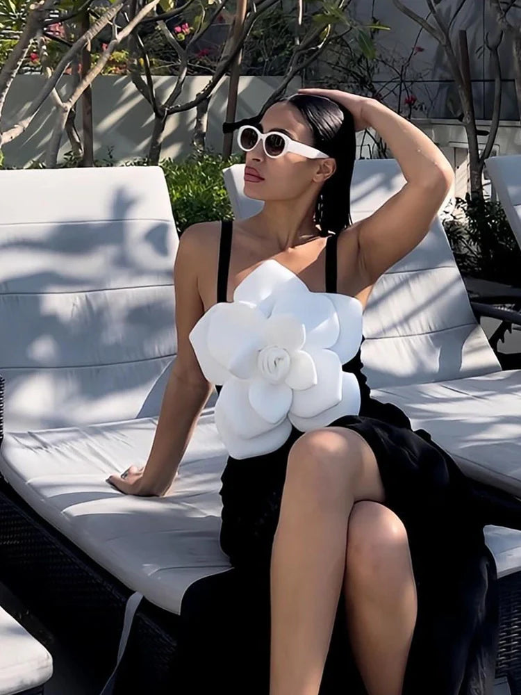 Floral Accent One-Piece Swimsuit Set