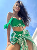 Ruffled Colorblock High-Waist Swimsuit