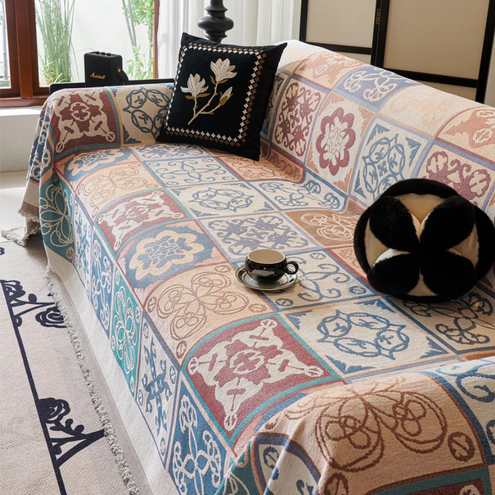 Vintage Mosaic Sofa Cover