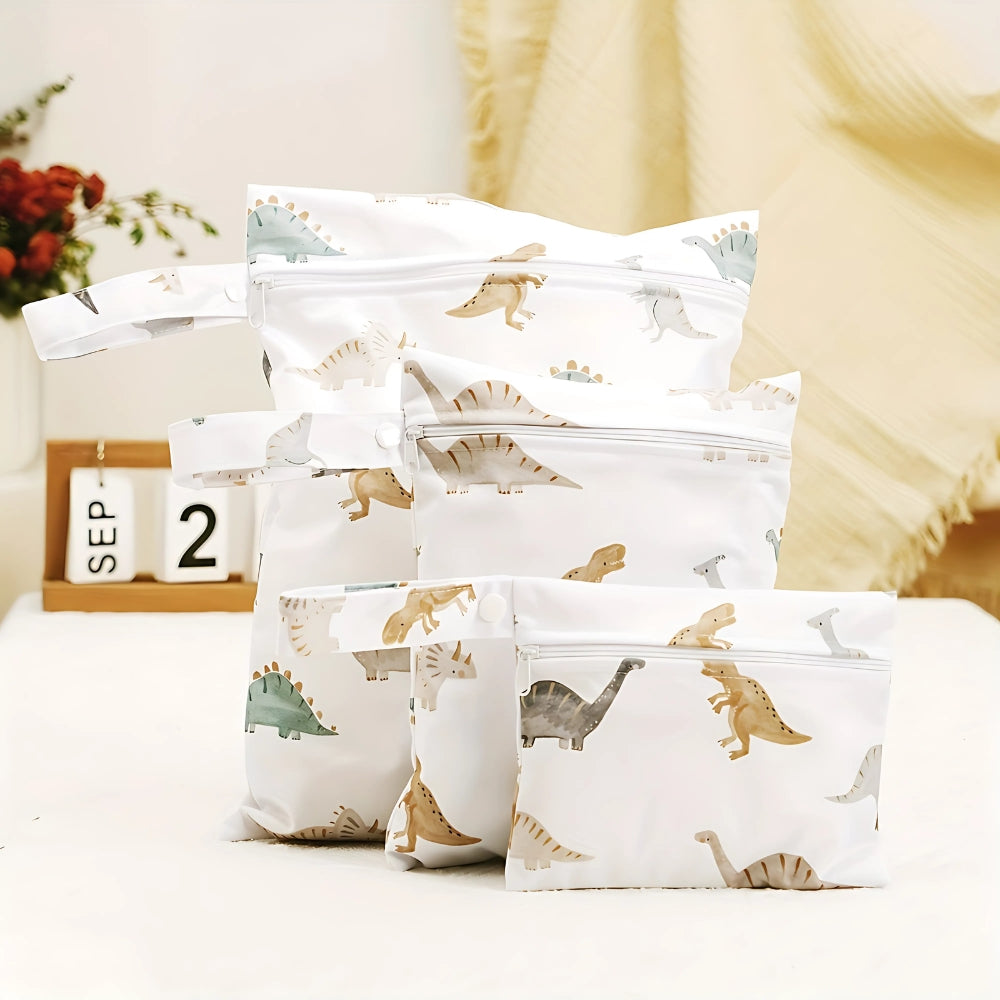 Baby Zoo Safari Print Reusable Wet Dry Bag | 3pcs Set
