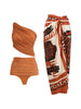Retro Mesh Patchwork Bikini Set
