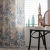 Farmhouse Botanical Blue Floral Curtain