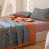 Ginkgo Leaf Print Reversible Blanket