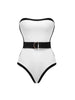 Black White Contrast Luxe Resort Swimsuit