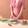 Double-sided metallic cutting board – durable kitchen chopping surface for vegetables, fruits, and meat
