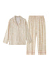 Floral Print Notched Collar Sleepwear Set