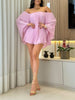 Pleated Bandeau Shorts Set