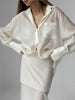 CREAM SHEER SHIRT SET