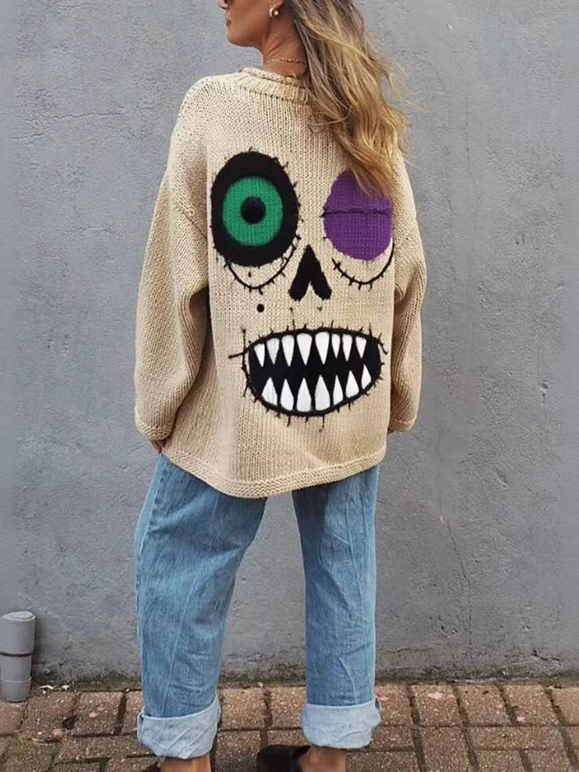 Graffiti Wicked Grin Oversized Sweater