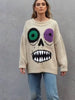Graffiti Wicked Grin Oversized Sweater