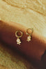 18K Gold Plated Opalescent Roses Earrings Gold