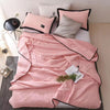 Soft grey quilted bedspread with matching pillowcases – lightweight bedding set for modern bedroom decor