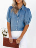 Lightweight Princess-Sleeve Denim Shirt