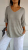 50% OFF | PAISLEY™ | PLAIN KNIT TOP WITH V-NECKLINE