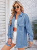 Spring Loose-Fit Long Sleeve Denim Shirt
