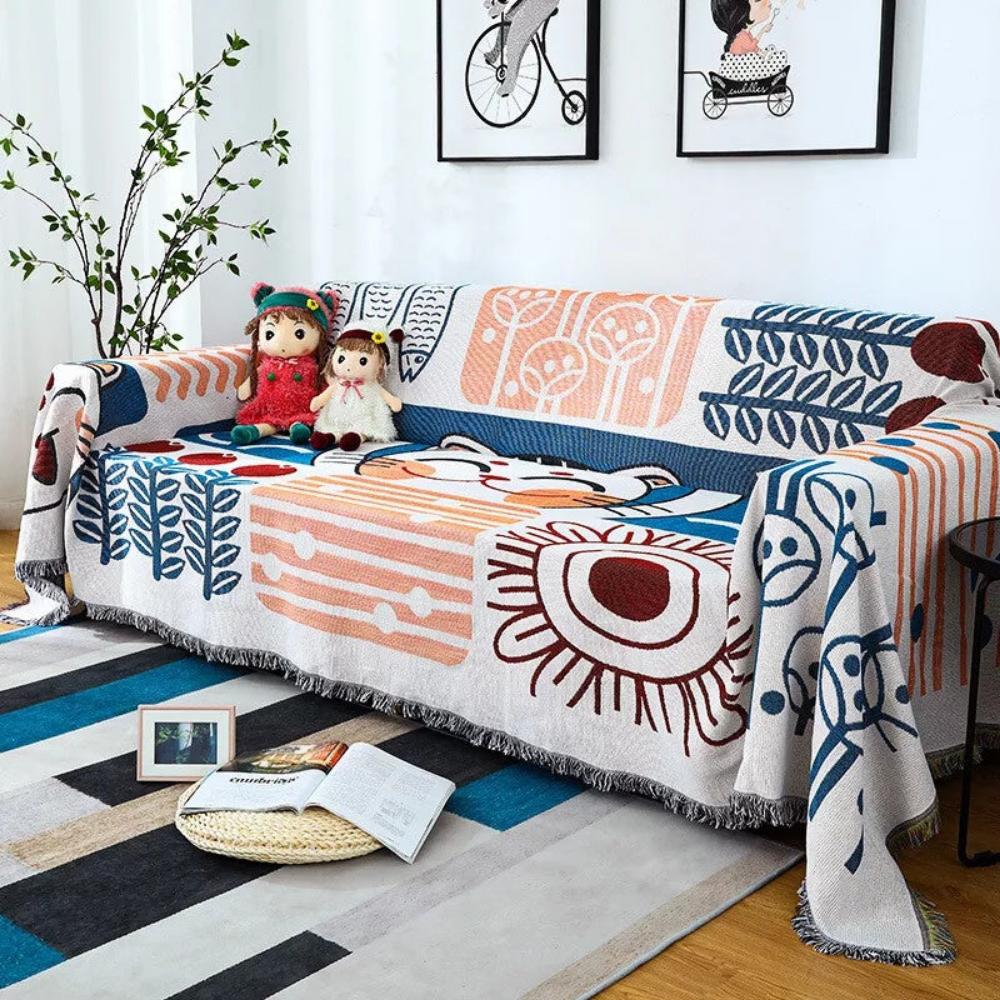 Tassel Tide All-Season Sofa Cover