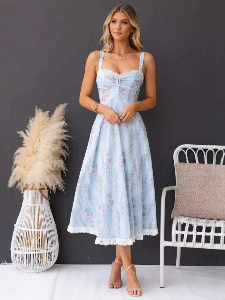 Summer New Sexy Print Slip Dress