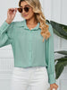 Chiffon Loose-Fit Button-Up Shirt