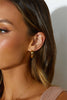 18k Gold Plated Smooth Sleek Hoop Earrings Gold